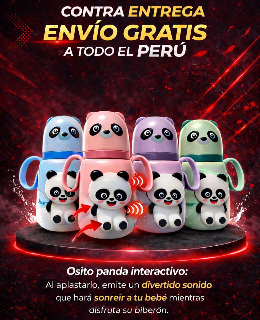 🐼 Biberón Tomatodo Panda con Sonido - El favorito de los bebés!